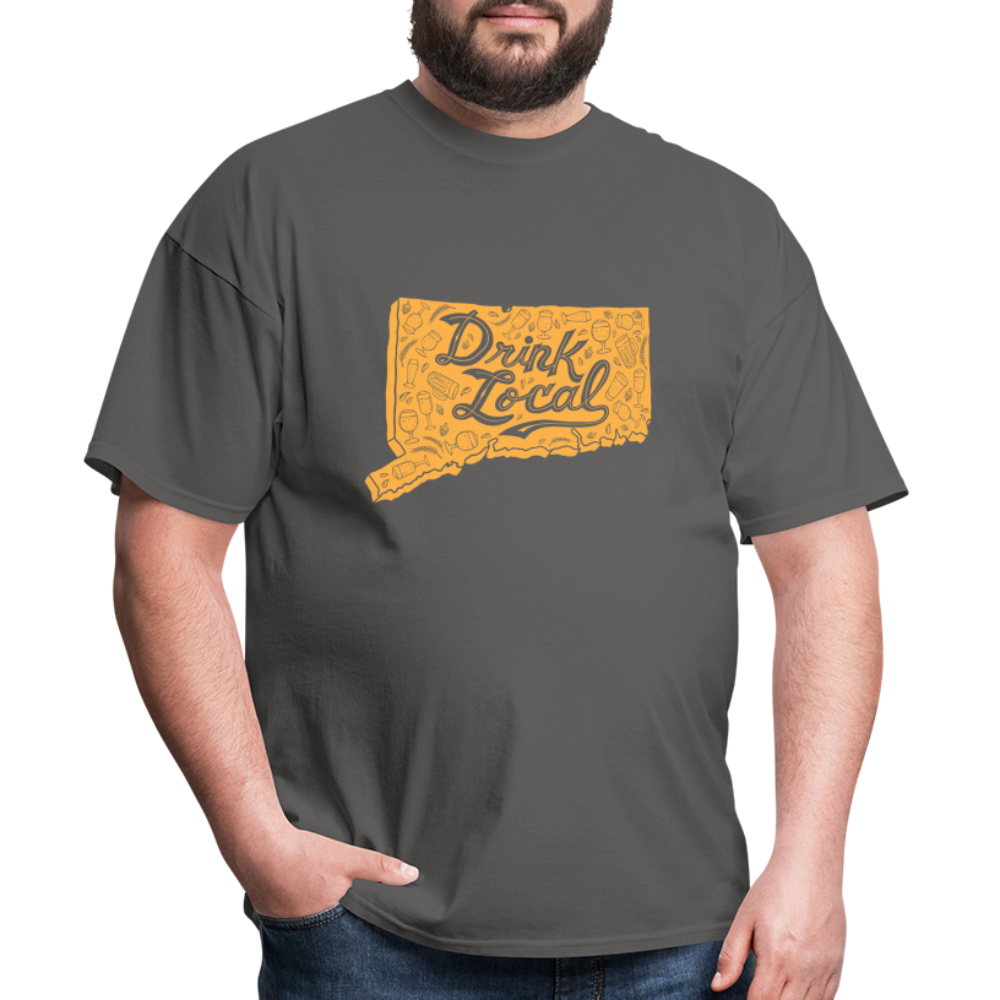 "Drink Local" CT Beer Shirt - charcoal