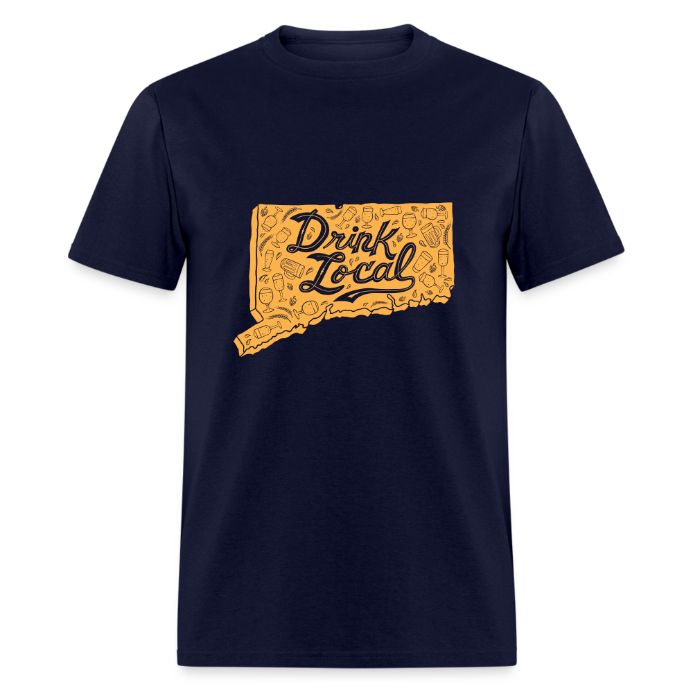 "Drink Local" CT Beer Shirt - navy