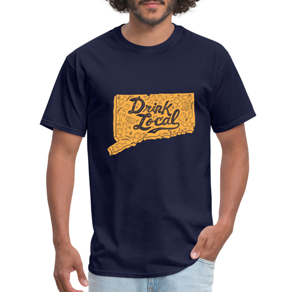 "Drink Local" CT Beer Shirt - navy