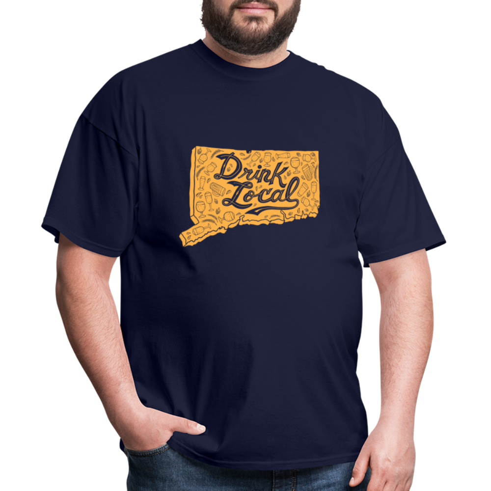 "Drink Local" CT Beer Shirt - navy